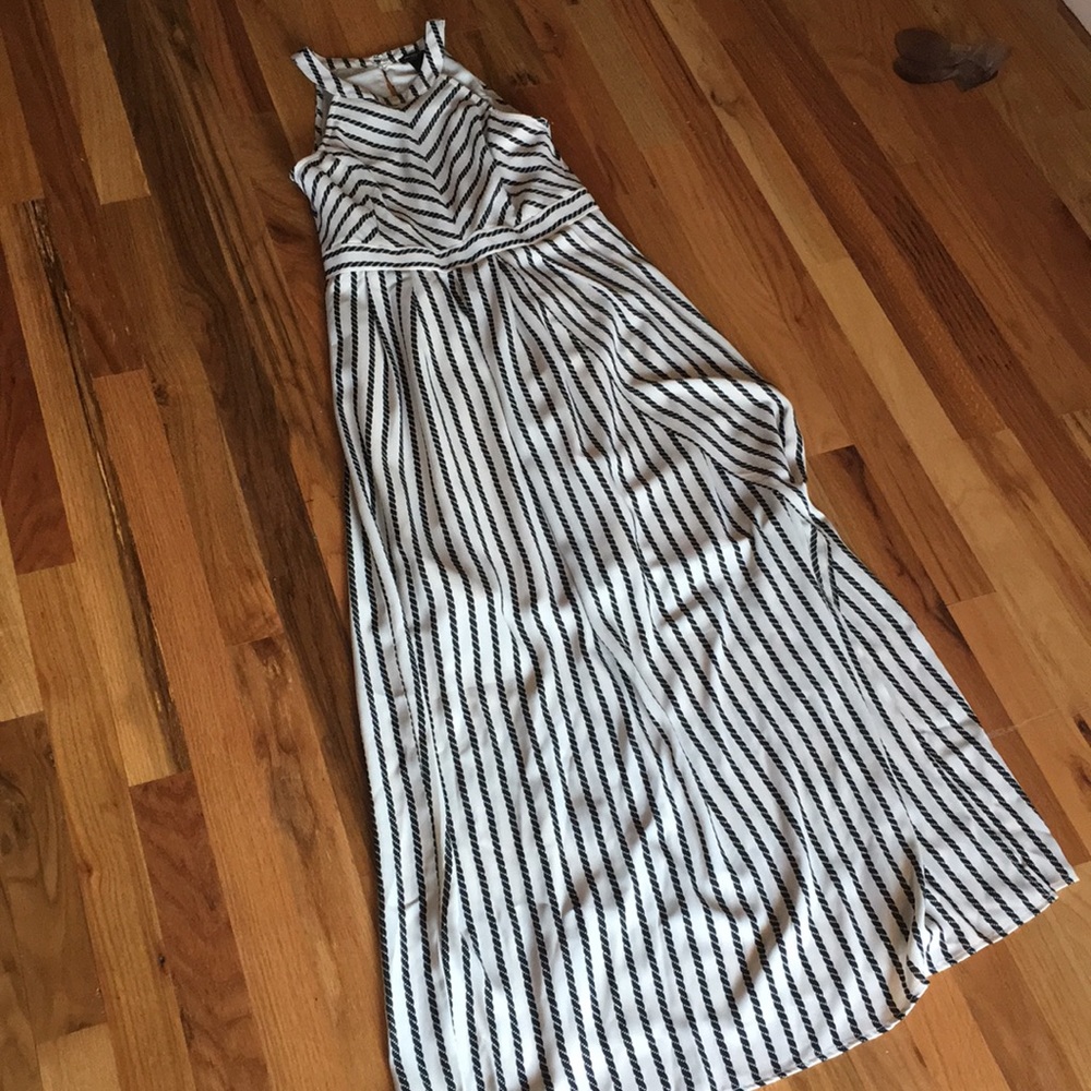 Ann Taylor maxi dress halter neck rope detail